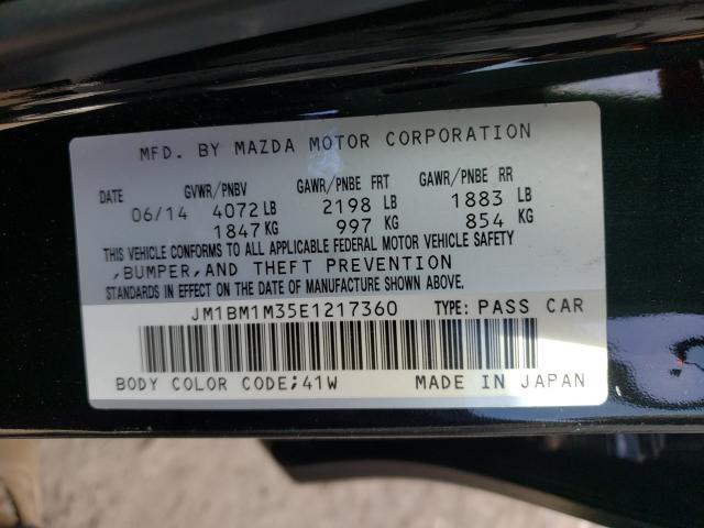 Photo 9 VIN: JM1BM1M35E1217360 - MAZDA 3 