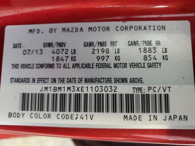 Photo 11 VIN: JM1BM1M3XE1103032 - MAZDA 3 