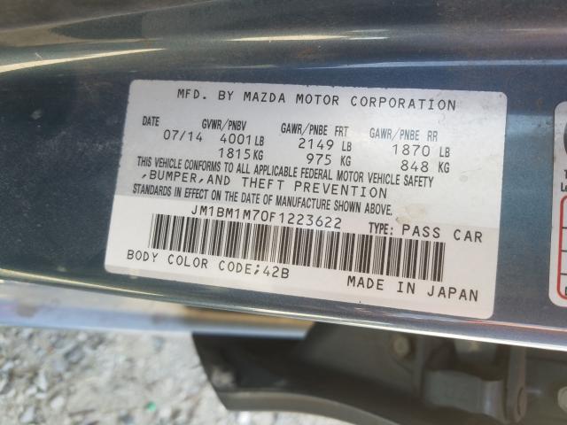 Photo 9 VIN: JM1BM1M70F1223622 - MAZDA 3 GRAND TO 