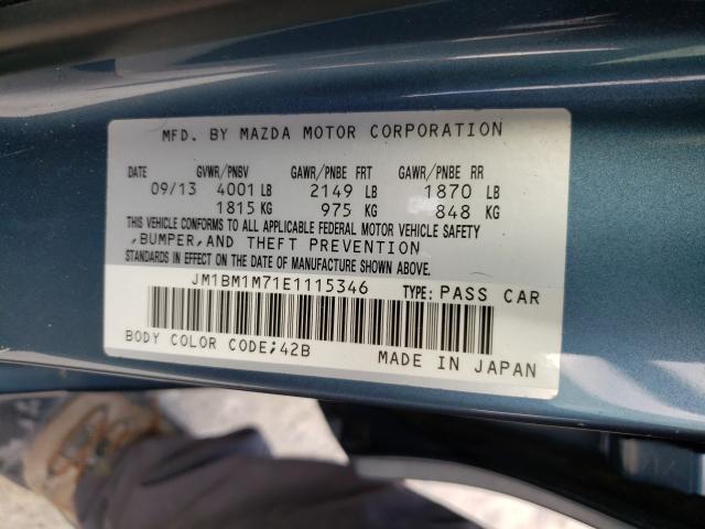 Photo 9 VIN: JM1BM1M71E1115346 - MAZDA 3 GRAND TO 