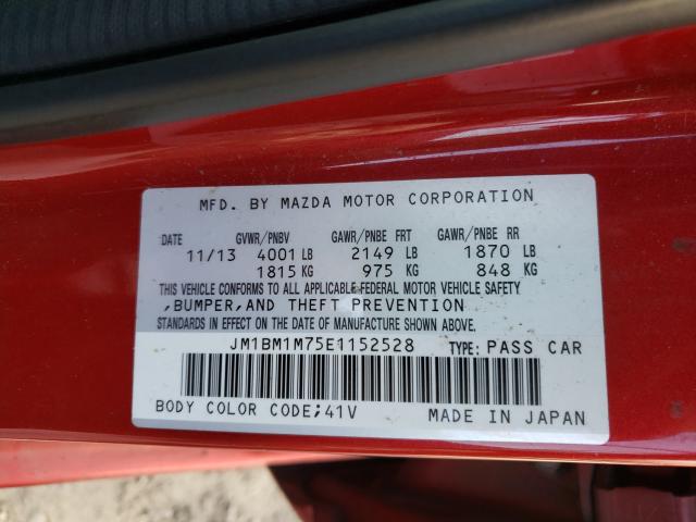 Photo 9 VIN: JM1BM1M75E1152528 - MAZDA 3 GRAND TO 