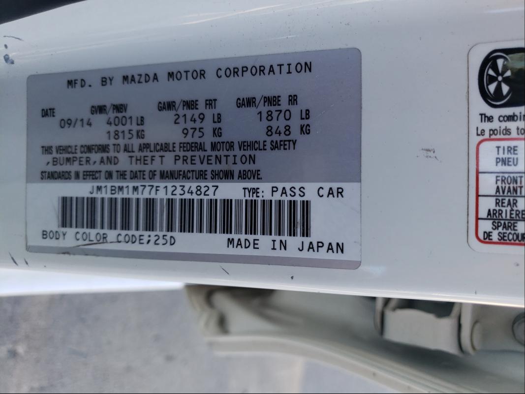 Photo 9 VIN: JM1BM1M77F1234827 - MAZDA 3 GRAND TO 