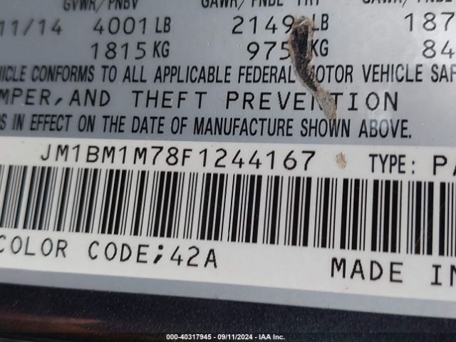 Photo 8 VIN: JM1BM1M78F1244167 - MAZDA MAZDA3 