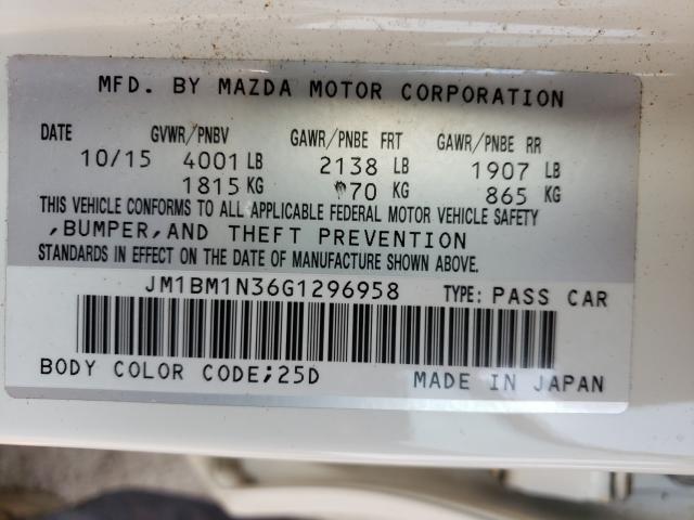 Photo 9 VIN: JM1BM1N36G1296958 - MAZDA 3 GRAND TO 