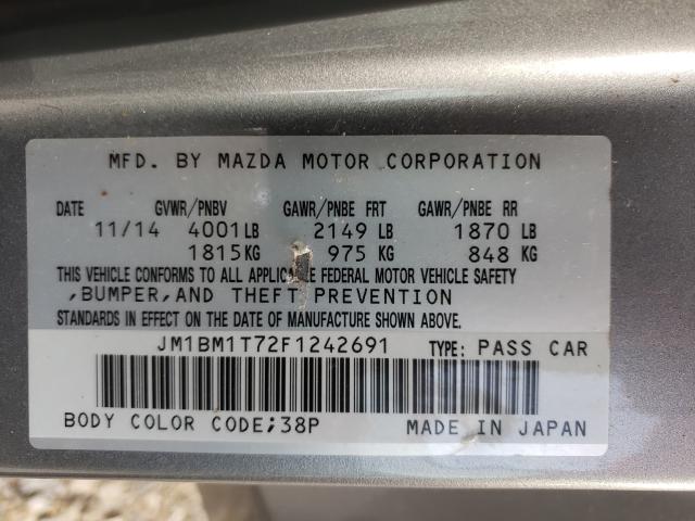 Photo 9 VIN: JM1BM1T72F1242691 - MAZDA 3 SV 