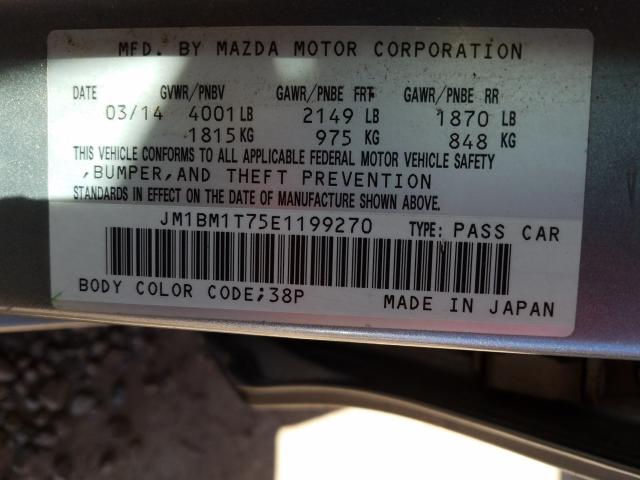 Photo 9 VIN: JM1BM1T75E1199270 - MAZDA 3 