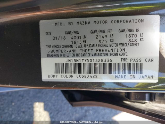 Photo 8 VIN: JM1BM1T75G1328336 - MAZDA 3 