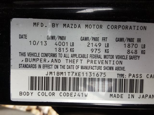 Photo 9 VIN: JM1BM1T7XE1131675 - MAZDA 3 SV 