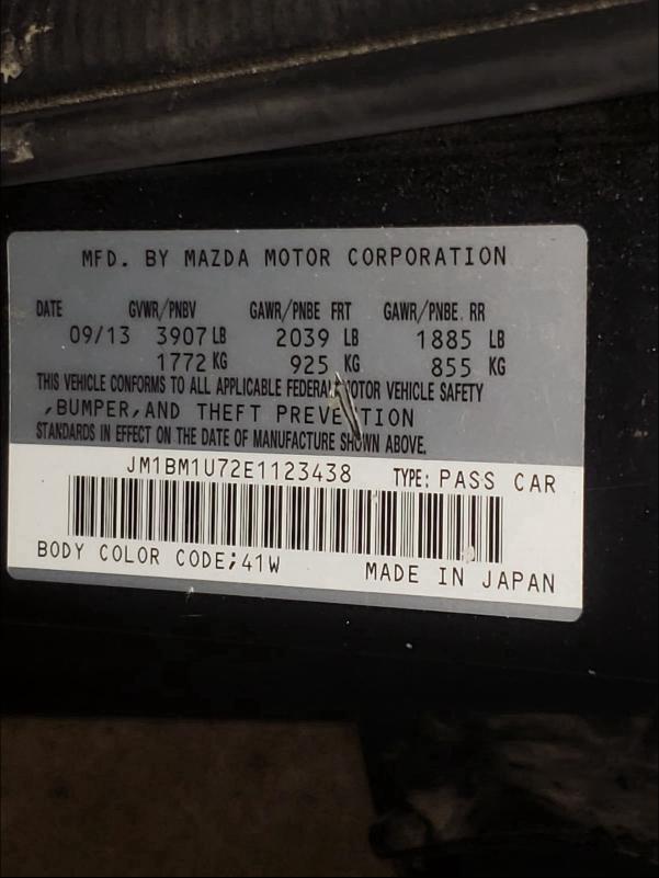 Photo 9 VIN: JM1BM1U72E1123438 - MAZDA 3 