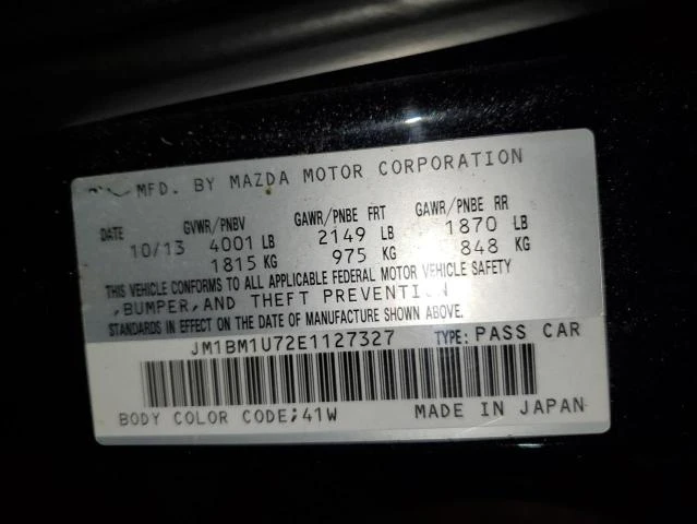 Photo 11 VIN: JM1BM1U72E1127327 - MAZDA 3 SPORT 