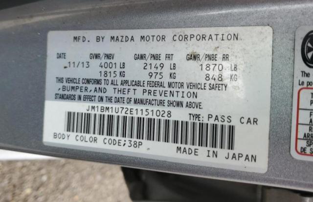 Photo 11 VIN: JM1BM1U72E1151028 - MAZDA 3 