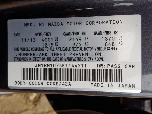 Photo 9 VIN: JM1BM1U73E1144511 - MAZDA 3 