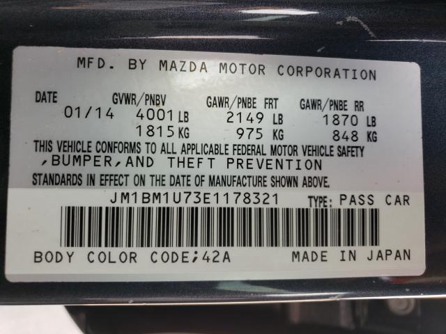 Photo 9 VIN: JM1BM1U73E1178321 - MAZDA 3 SPORT 