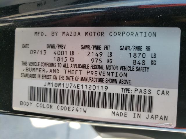 Photo 9 VIN: JM1BM1U74E1120119 - MAZDA 3 SPORT 