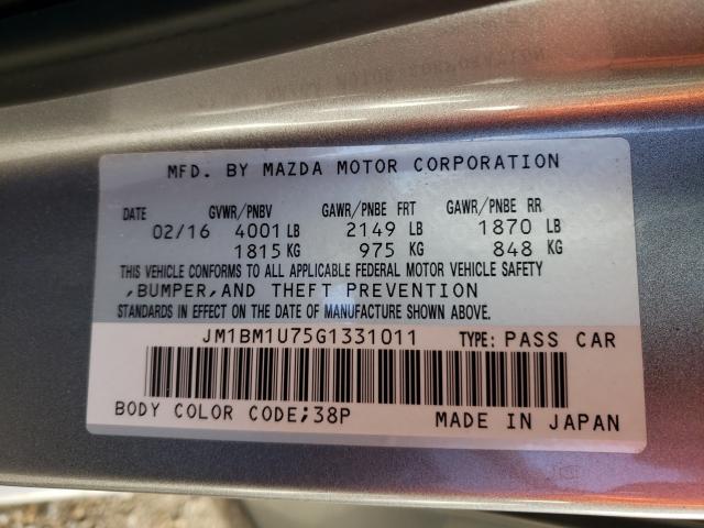 Photo 9 VIN: JM1BM1U75G1331011 - MAZDA 3 SPORT 