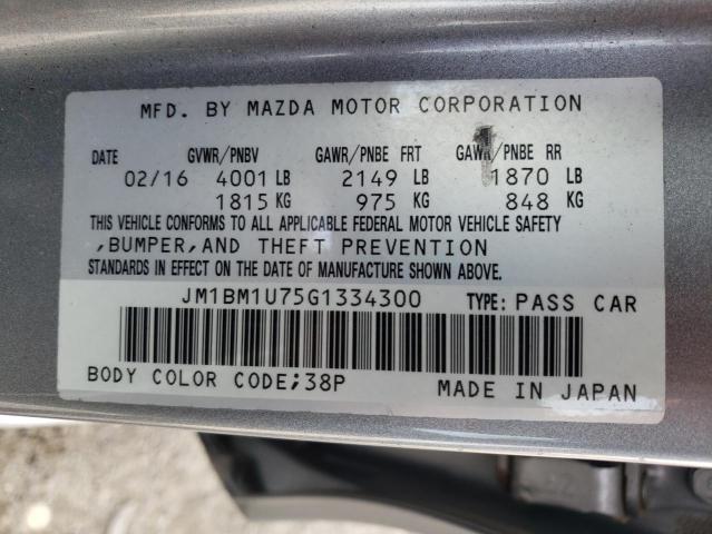 Photo 9 VIN: JM1BM1U75G1334300 - MAZDA 3 SPORT 