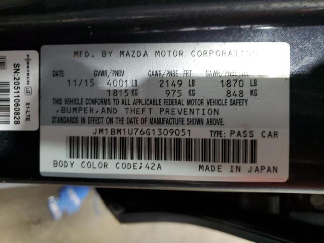 Photo 12 VIN: JM1BM1U76G1309051 - MAZDA 3 