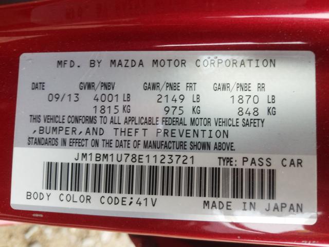 Photo 9 VIN: JM1BM1U78E1123721 - MAZDA 3 SPORT 