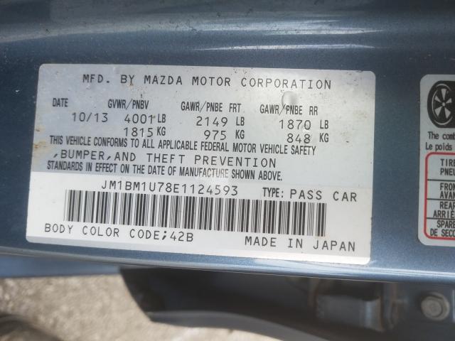 Photo 9 VIN: JM1BM1U78E1124593 - MAZDA 3 