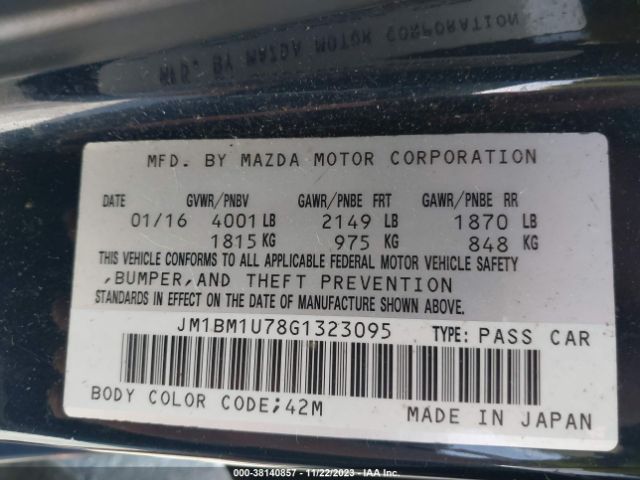 Photo 8 VIN: JM1BM1U78G1323095 - MAZDA 3 