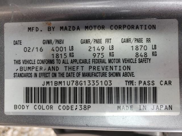 Photo 9 VIN: JM1BM1U78G1335103 - MAZDA 3 SPORT 