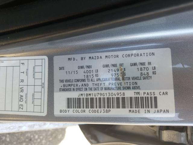 Photo 9 VIN: JM1BM1U79G1304958 - MAZDA 3 SPORT 