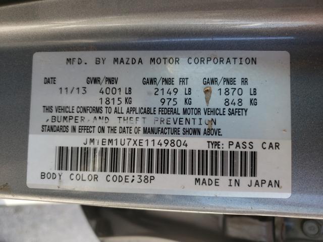 Photo 9 VIN: JM1BM1U7XE1149804 - MAZDA 3 SPORT 