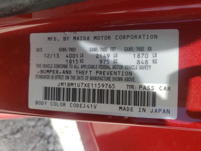 Photo 9 VIN: JM1BM1U7XE1159765 - MAZDA 3 SPORT 