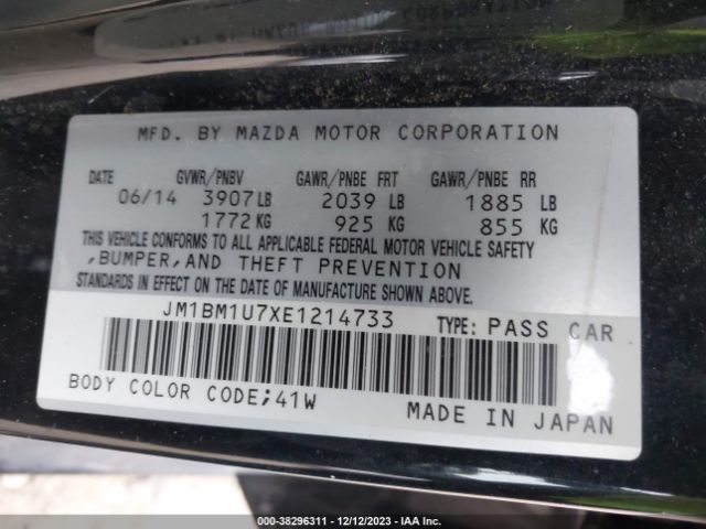 Photo 8 VIN: JM1BM1U7XE1214733 - MAZDA MAZDA3 