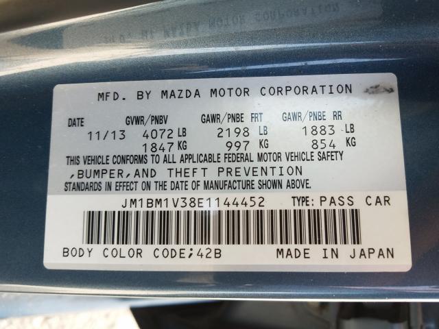 Photo 9 VIN: JM1BM1V38E1144452 - MAZDA 3 TOURING 