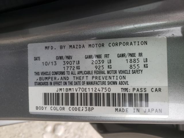 Photo 9 VIN: JM1BM1V70E1124750 - MAZDA 3 TOURING 