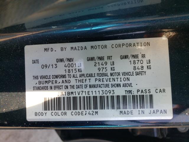 Photo 9 VIN: JM1BM1V71E1113093 - MAZDA 3 TOURING 