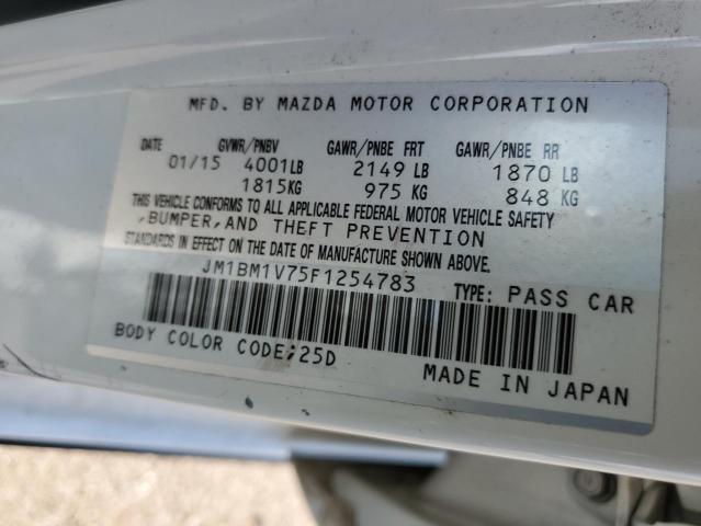 Photo 10 VIN: JM1BM1V75F1254783 - MAZDA 3 TOURING 