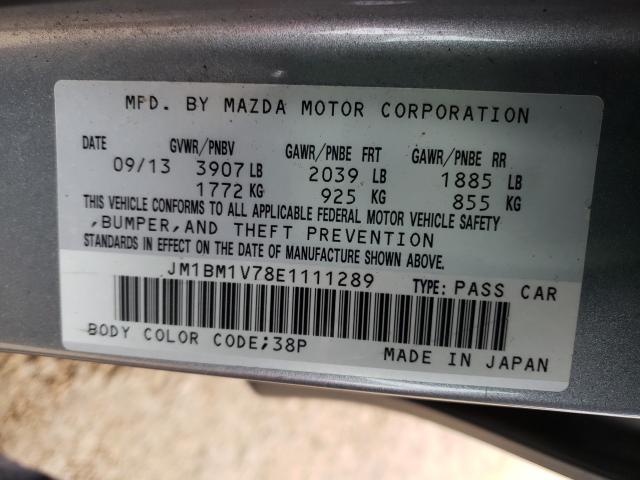 Photo 9 VIN: JM1BM1V78E1111289 - MAZDA 3 TOURING 