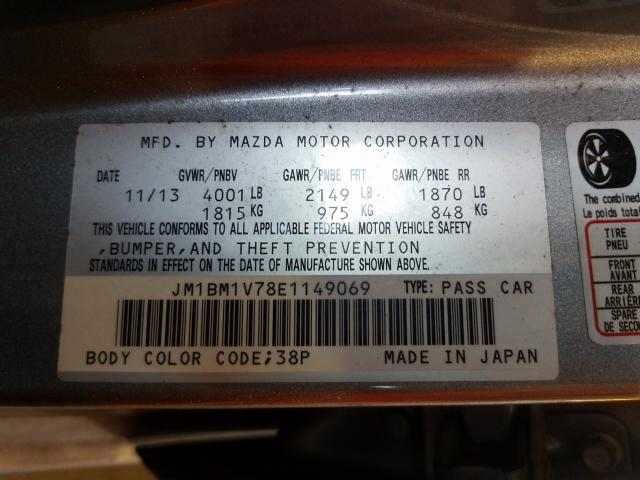 Photo 9 VIN: JM1BM1V78E1149069 - MAZDA 3 TOURING 