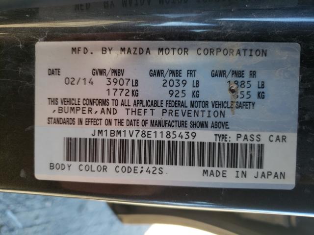 Photo 9 VIN: JM1BM1V78E1185439 - MAZDA 3 TOURING 