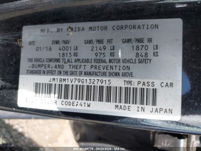 Photo 8 VIN: JM1BM1V79G1327915 - MAZDA MAZDA3 