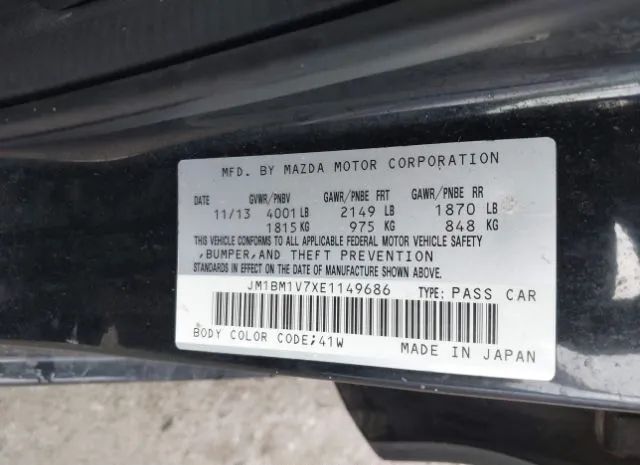 Photo 8 VIN: JM1BM1V7XE1149686 - MAZDA 3 