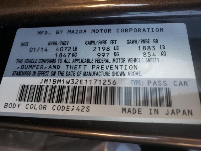 Photo 9 VIN: JM1BM1W32E1171256 - MAZDA 3 GRAND TO 