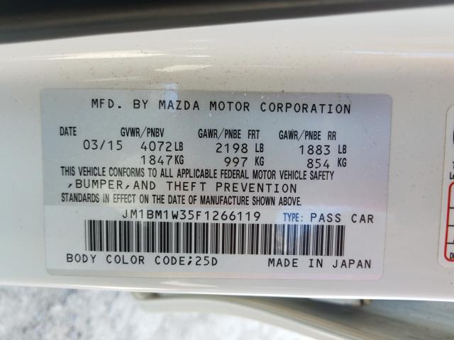 Photo 9 VIN: JM1BM1W35F1266119 - MAZDA 3 GRAND TO 