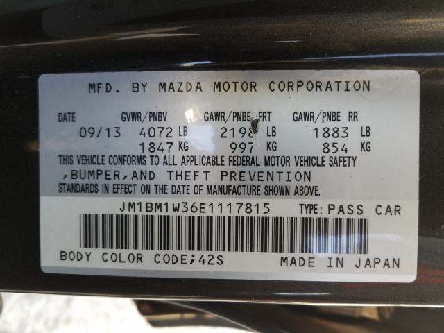 Photo 9 VIN: JM1BM1W36E1117815 - MAZDA 3 