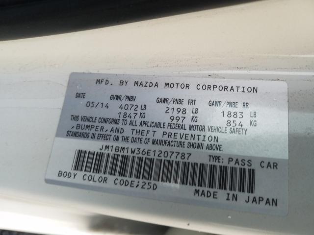 Photo 9 VIN: JM1BM1W36E1207787 - MAZDA 3 GRAND TO 