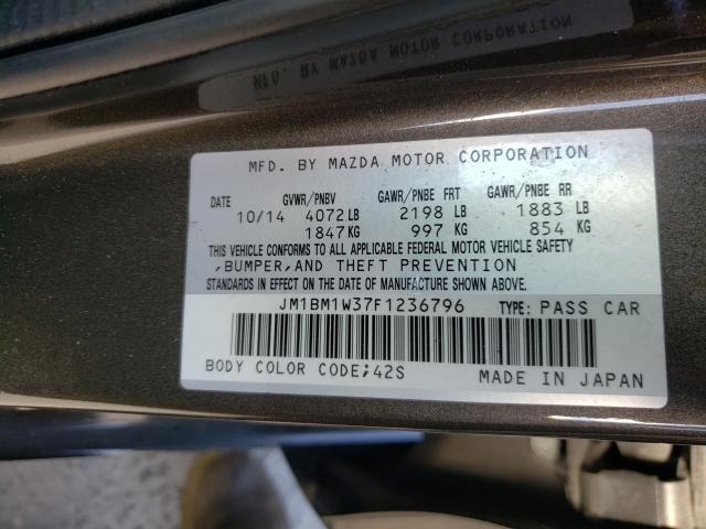 Photo 9 VIN: JM1BM1W37F1236796 - MAZDA 3 GRAND TO 