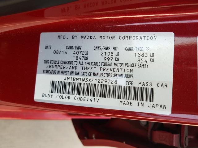 Photo 9 VIN: JM1BM1W3XF1229728 - MAZDA 3 GRAND TO 