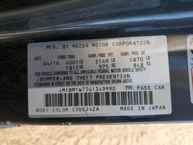 Photo 12 VIN: JM1BM1W73G1349990 - MAZDA 3 