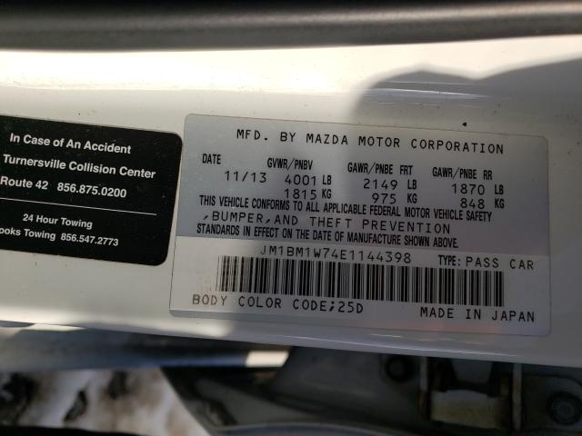 Photo 9 VIN: JM1BM1W74E1144398 - MAZDA 3 GRAND TO 