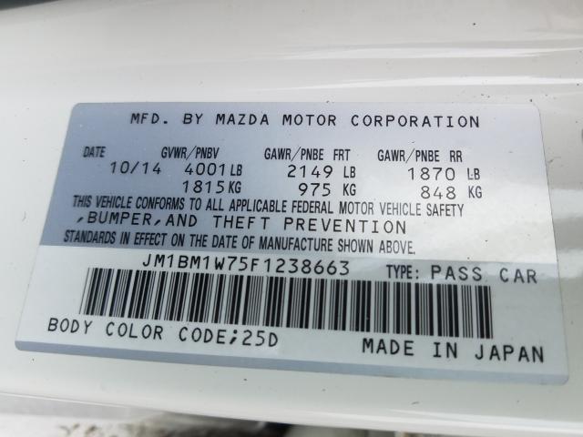 Photo 9 VIN: JM1BM1W75F1238663 - MAZDA 3 GRAND TO 