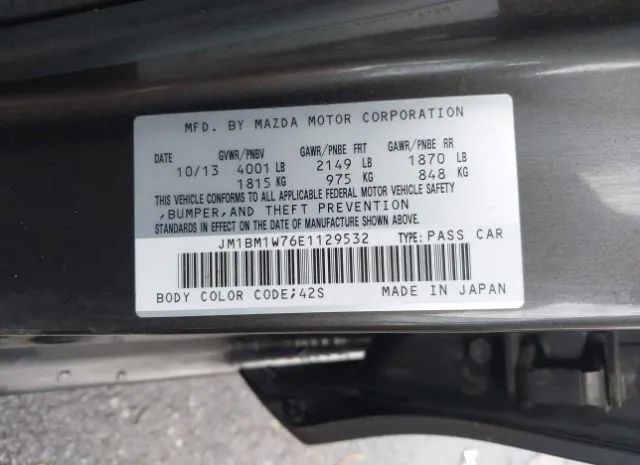 Photo 8 VIN: JM1BM1W76E1129532 - MAZDA 3 