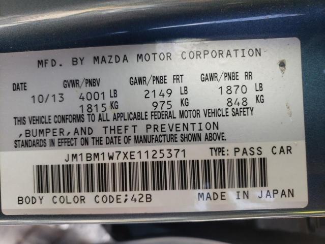 Photo 9 VIN: JM1BM1W7XE1125371 - MAZDA 3 GRAND TO 