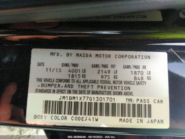 Photo 8 VIN: JM1BM1X77G1301701 - MAZDA MAZDA3 